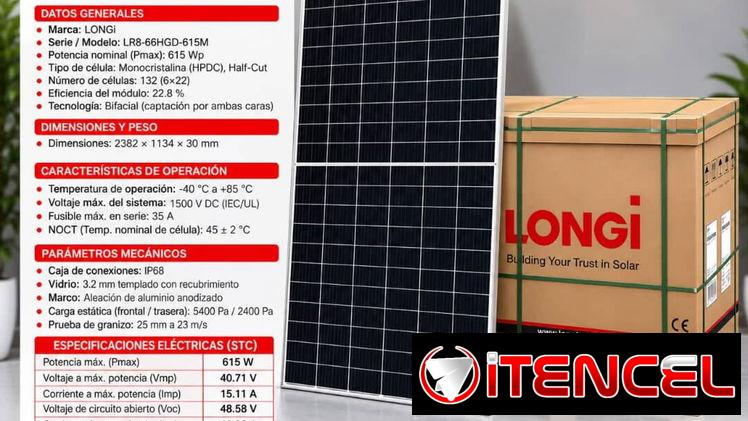 Paneles solares LONGi de 615W