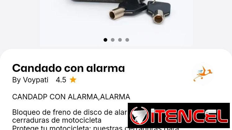 Candado con alarma para freno de disco