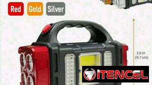 Linterna LED Recargable con Panel Solar