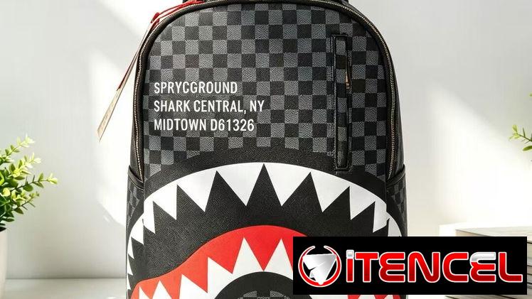 Mochila Sprayground – Shark Checkered Negra