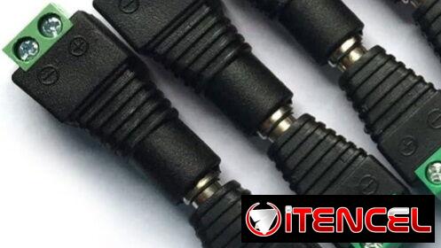 Conector de corriente hembra y macho