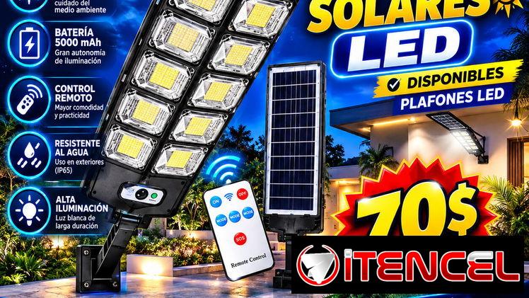 LÁMPARA SOLAR LED 504 LED 🔥☀️Protección IP65 contra lluvia y polvo Panel solar Batería recargable de 5000 mAh📲53321047 — foto 2