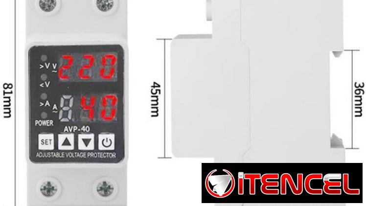 Protector de Voltaje Ajustable 110/220V Monofásico 63A 80-300V Universal — foto 1