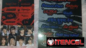 Pegatinas originales del álbum *Hop* de Stray Kids