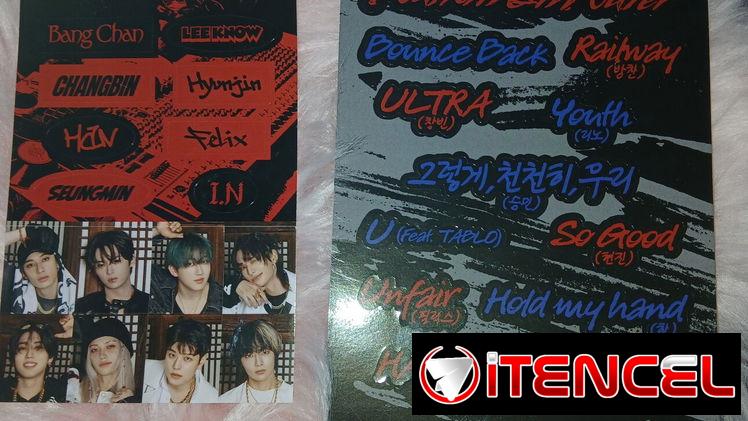 Pegatinas originales del álbum *Hop* de Stray Kids