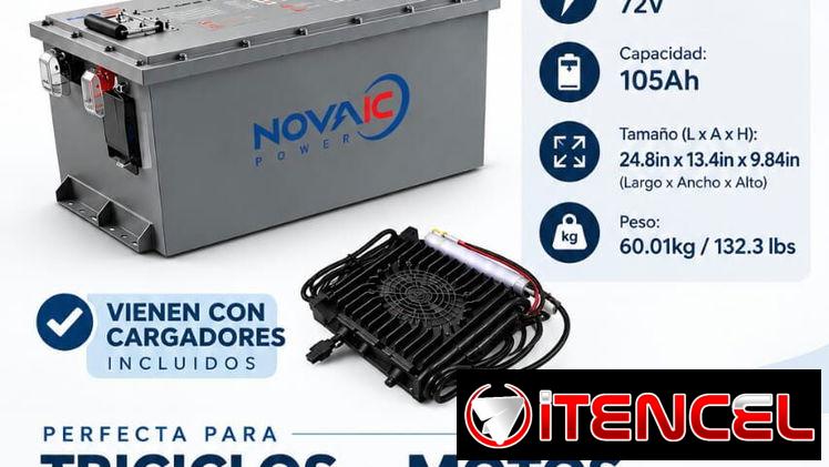 Baterías de 72V 105Ah NOVAIC