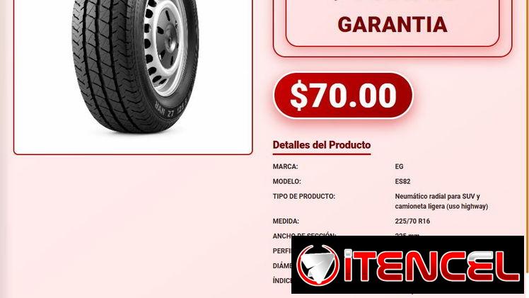 Llanta EG ES82 225/70R16 Nissan Pathfinder Xterra Llanta EG ES82 225/70R16 Mitsubishi Challenger VPT-0165