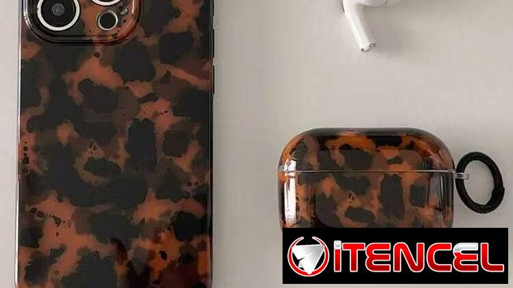 ☎️53544655 🛵 Entrega Disponible ⭐Funda de Silicona para AirPods Pro 2 – Leopardo Ámbar Retro ⭐ — foto 1