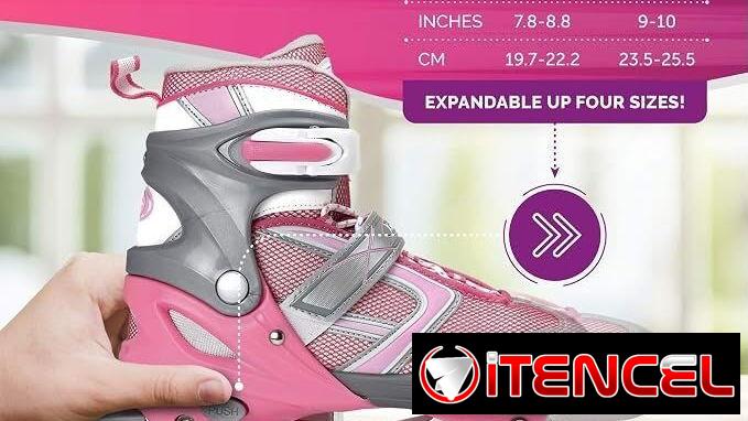 Patines en Línea Ajustables para Niña – Rosa y Gris nuevos