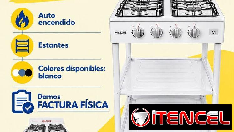 Cocina con estantes