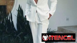 Pantalón Zara elegante blanco