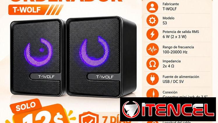 BOCINAS PARA ORDENADOR . Bocina para computadora T-WOLF S3