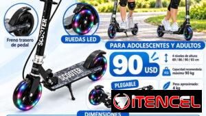 Patinete plegable Para adolescentes y adultos.