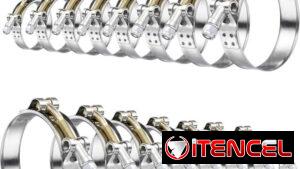 abrazaderas de manguera de perno en T de 1.25 pulgadas, abrazadera de entrada turbo de acero inoxidable