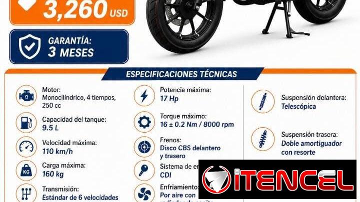 🏍️ MOTOR KRATHOS 250 CC