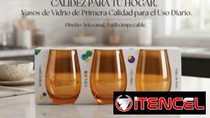 Set 4 Vasos de Vidrio Colección Color
