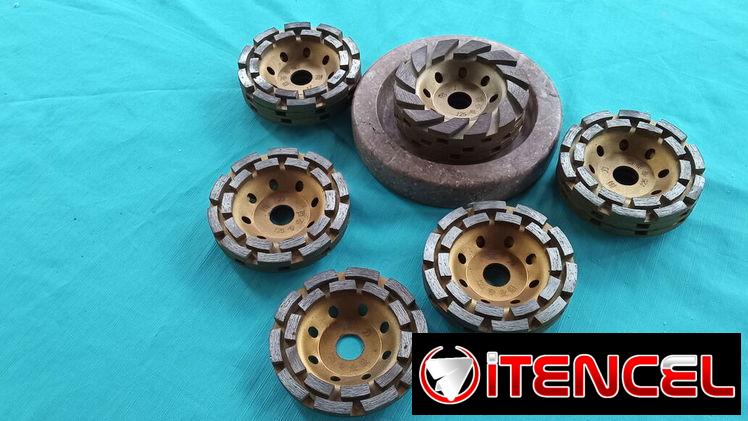 Discos o muelas de diamantes metálicos