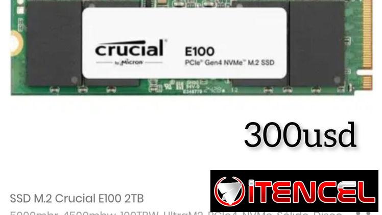 -Crucial E100 2TB (NVMe PCIe4): $300 USD