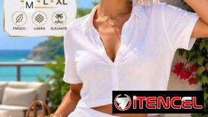 Conjunto blanco de ropa para mujer