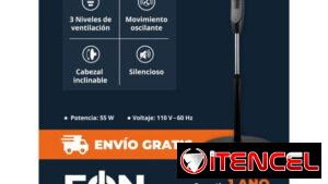 Ventilador de Pedestal marca EÓN, 1 AÑO DE GARANTÍA. DOMICILIO INCLUIDO.