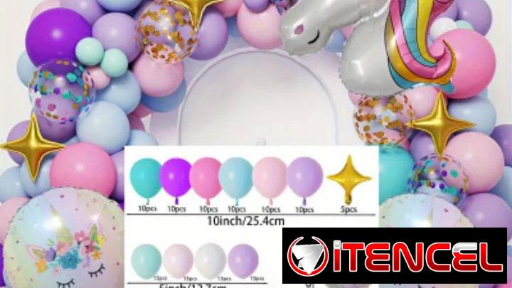 Set de globos de unicornio, revelación de sexo