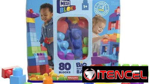 Mattel Fisher-Price MEGA Bloks Big Building Bag 80 Pcs