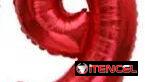 Globos rojo y rosa de números
