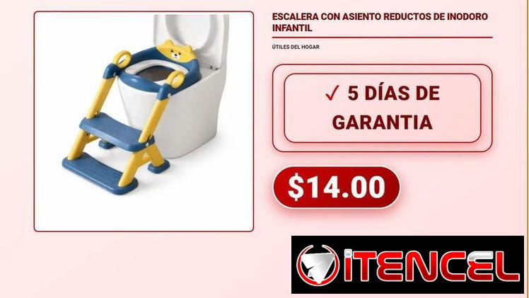 ESCALERA CON ASIENTO REDUCTOS DE INODORO INFANTIL .