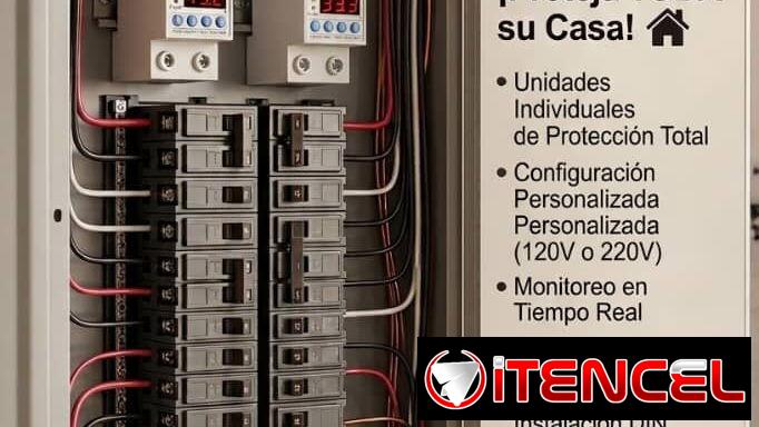 Protector de voltaje digital (Protector de línea para toda la casa) para paneles, ecoflow, inversores casas, split, aire