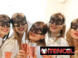 Máscara antifaz de encaje negro para fiesta, graduación, disfraces, baile. Máscara veneciana con cinta negra. Sexy
