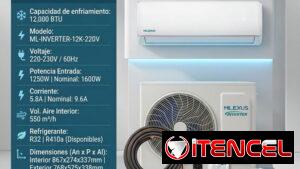 Split INVERTER 1Ton 220V Milexus | $400 USD Envío Gratis | Tecnología Inverter Ahorradora | Garantía + Factura