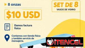 SET DE VASOS DE VIDRIO , SON 8
