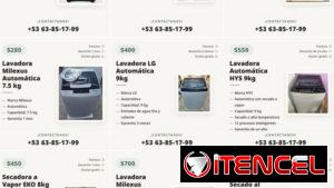Lavadoras y televisores nuevos disponibles