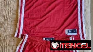 JUEGO DEPORTIVO DE SHORT Y CAMISETA ADIDAS ROJO NUEVO ORIGINAL TALLA L