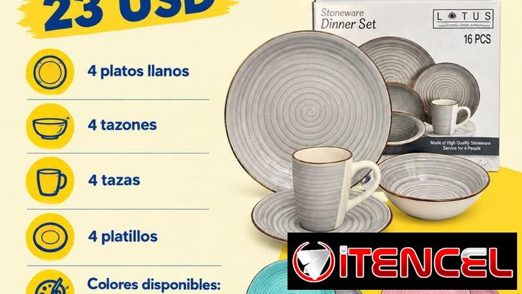 SER FE VAJILLAS DE VITROCERÁMICA 16 PIEZAS — foto 2