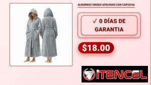 ALBORNOZ UNISEX AFELPADO CON CAPUCHA