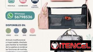 Mochila pañalera cuna