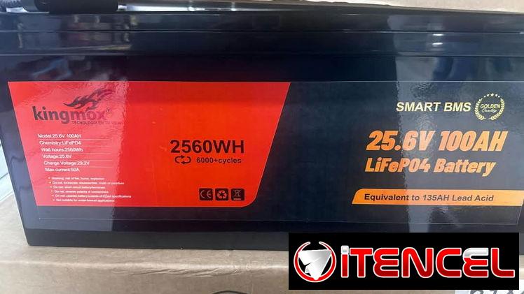 Bateria Kingmox 25.6V x 100AH LiFePO4 2560WH  53750952 55550641 mensajería disponible