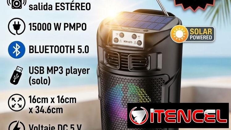 BOCINA BLUETOOTH SOLAR MCM 4″ x2 ESTÉREO