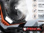 Ventilador portátil recargable de 30 000 mAp, 72 hrs. de duración, Luz Led. Admite echarle agua para una mayor frescura.