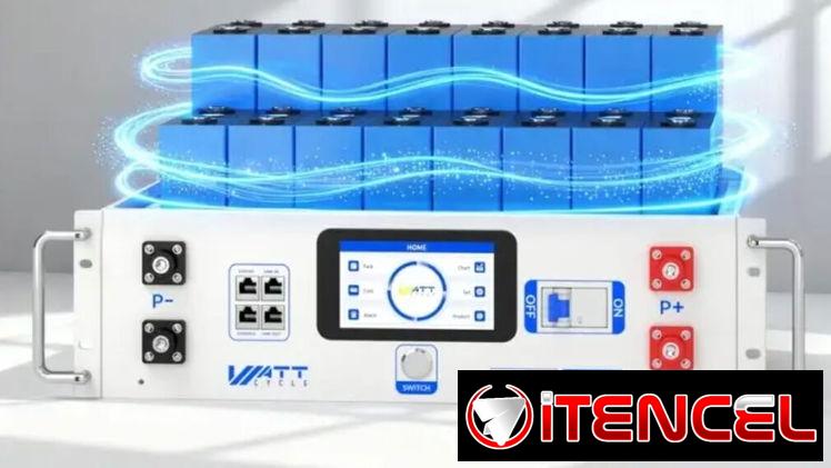 Batería LiFePO₄ WattCycle 48V 100Ah Server Rack Bluetooth – Active Balancing