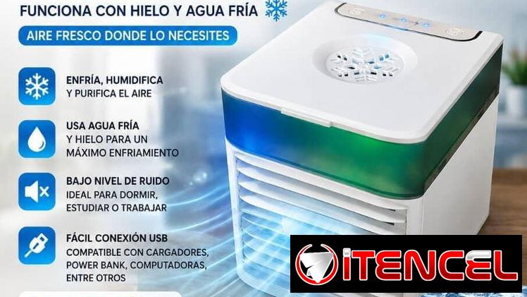 ❄️🧊 ¡Mantén tu espacio fresco este verano! Mini Split Portátil que funciona con agua fría y hielo para una sensación de