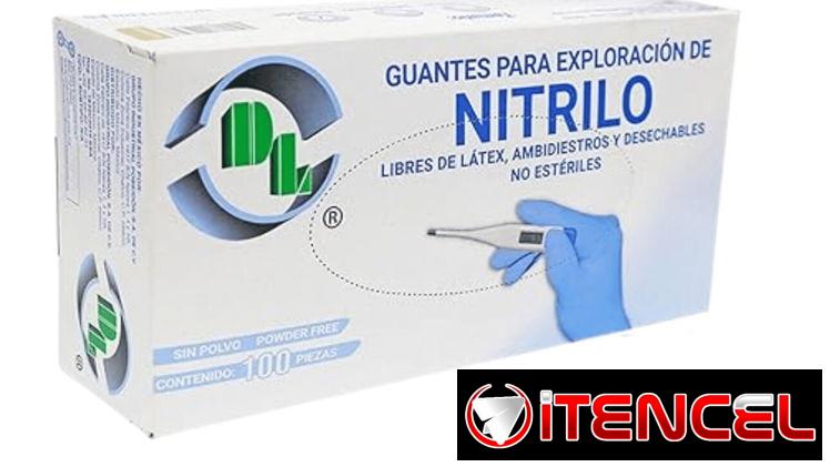 Guantes azules de nitrilo Talla M 100 unidades 50 pares
