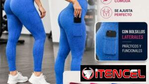 Licra larga levanta gluteos con bolsillo
