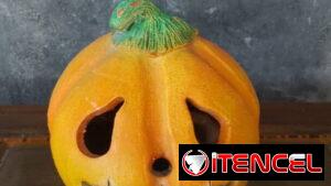 Calabaza Halloween decorativa cerámica