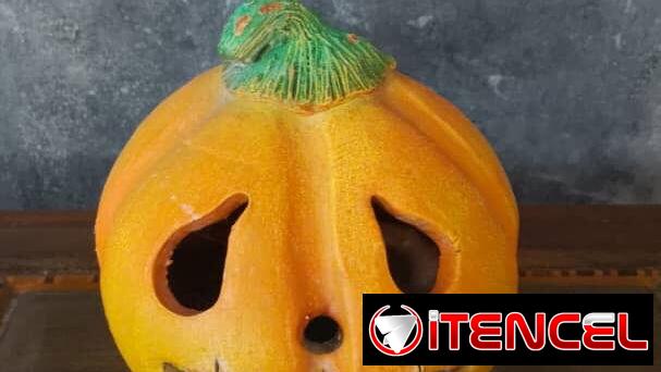 Calabaza Halloween decorativa cerámica