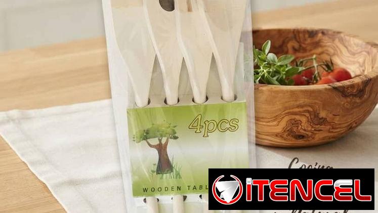 Set de Utensilios de Madera