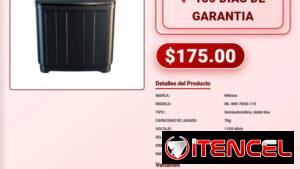 Lavadora Semiautomatica Milexus 7kg Doble Tina Revolico VPT-0195
