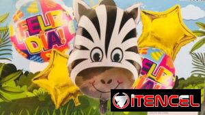 Set de 5 Globos Cebra   (TC)