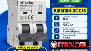 Breaker Corriente Directa, CD. Fotovoltaico. 16, 32 y 63 amperes. Disyuntores bipolares.